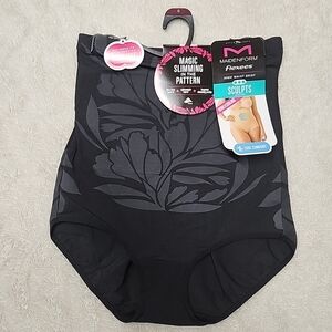 NWT Maidenform Shapewear Flexees High-Waist Ultra Firm Brief Small Black Cooling
